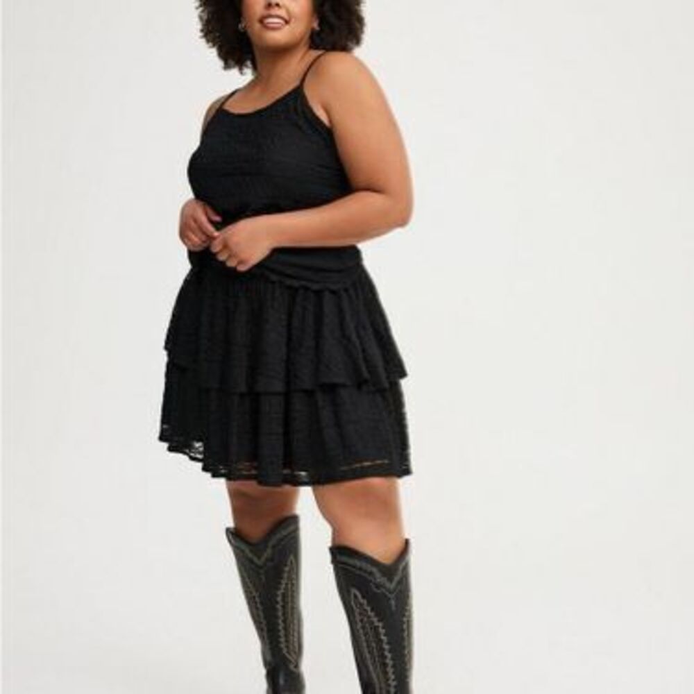 Mini Ruffle Lace Skirt